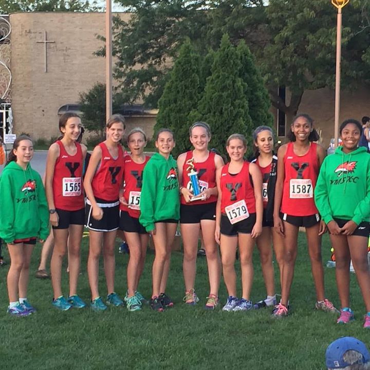 Yorkville Cross Country Girls at Marmion Rosary Invite